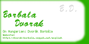 borbala dvorak business card